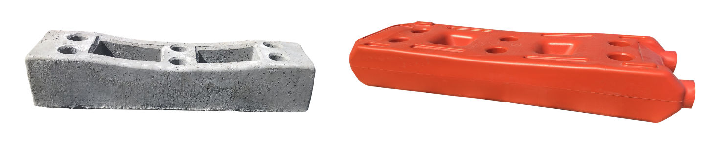 Plinti in calcestruzzo e plinti in ABS