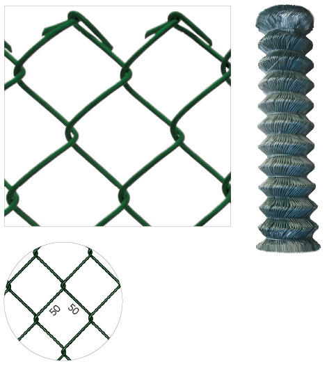 Rete a maglia sciolta zincata e plastificata